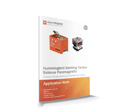 Hummingbird Sensing Torque Balance Paramagnetic – Pressure Compensation and Operation at Altitude